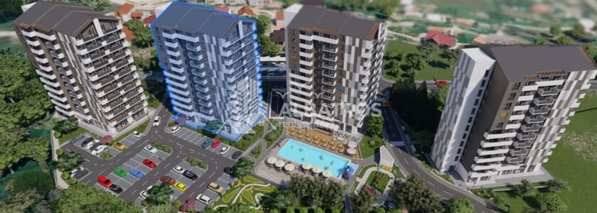 One-bedroom apartments in a new development in Bjeliši, Bar