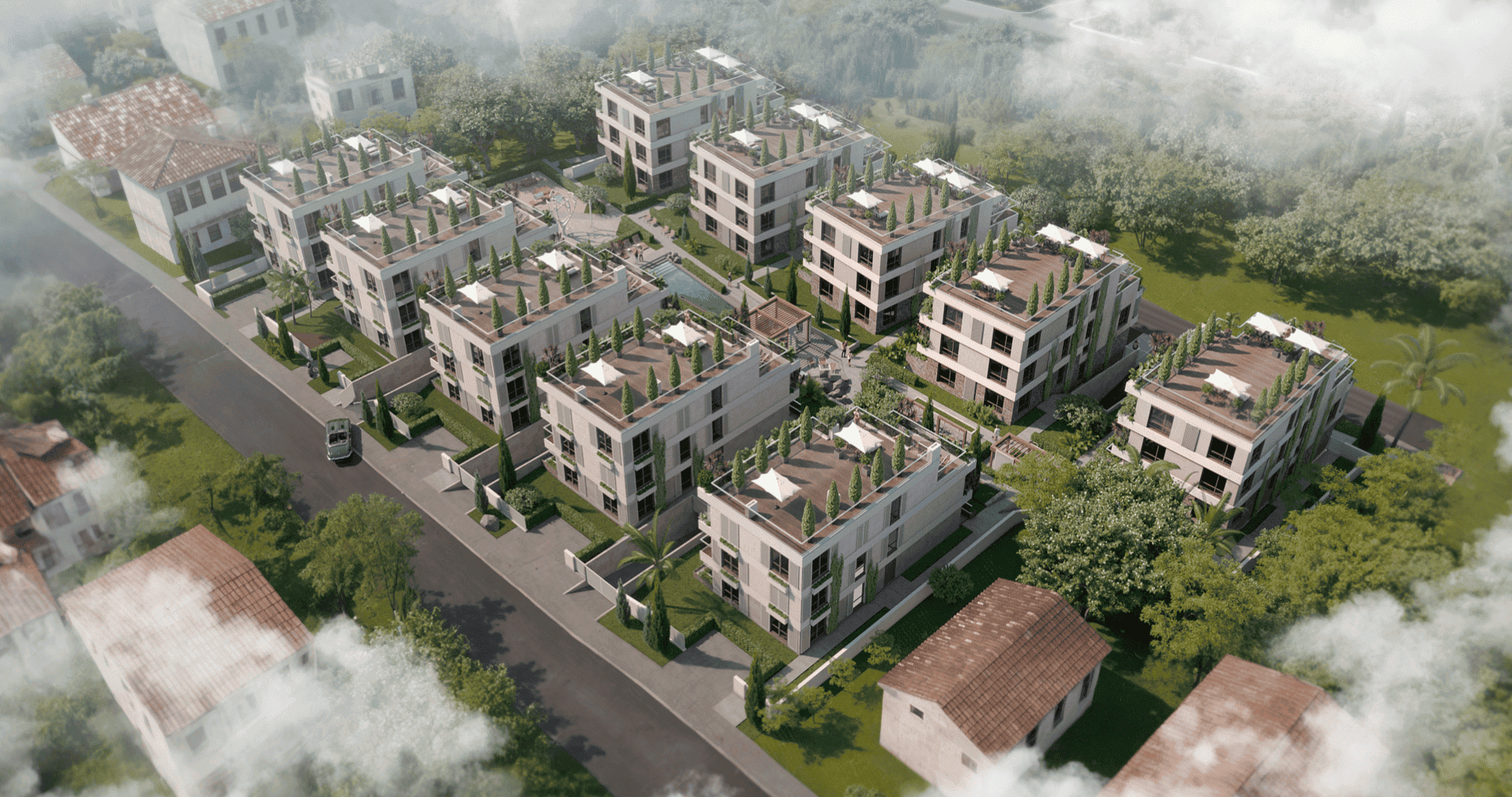 مجمع سكني جديد مع مسبح في تيفات بالقرب من البحر
