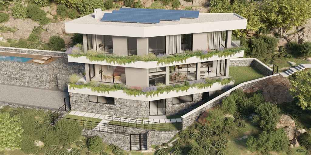 Villa mit Meer- und Porto Montenegro-Blick in Tivat