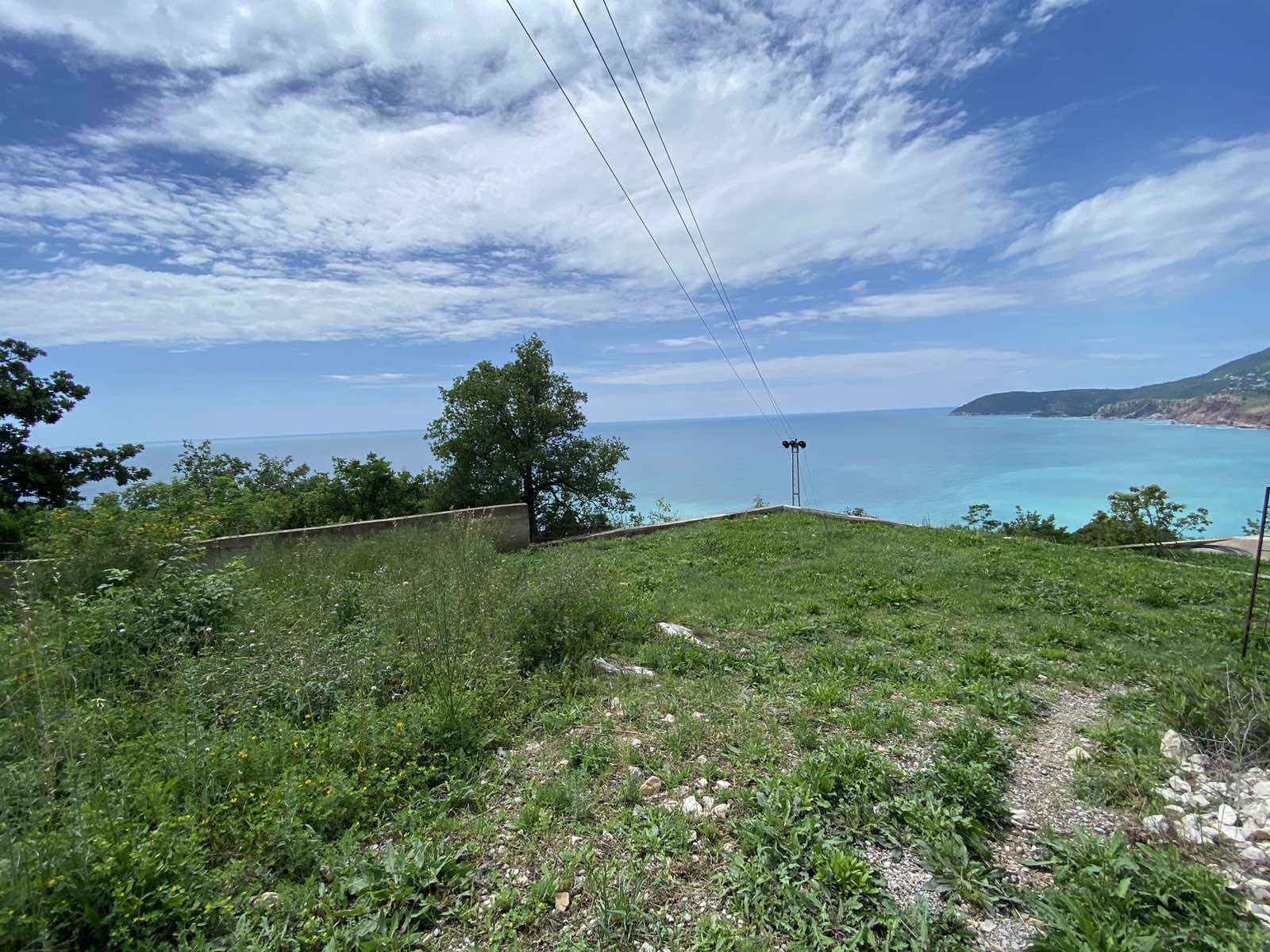 Bar, Şušanj'da Panoramik Deniz Manzaralı Çitli Arsa - Görsel 1