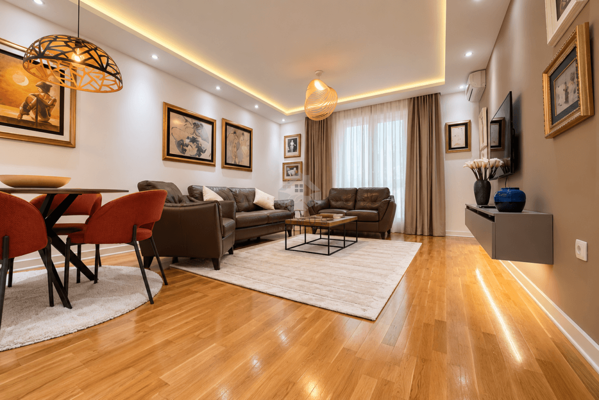 Namješten dvosoban stan od 90m2 za izdavanje, Preko Morače, Podgorica — 2