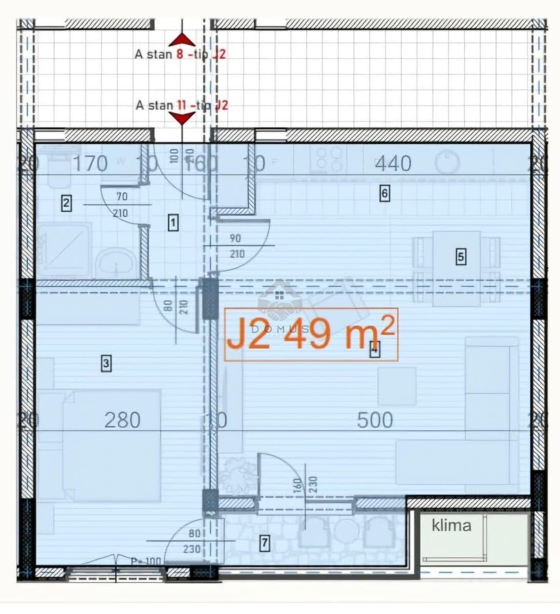 Podgorica, Zabjelo'da İnşaat Halindeki 1+1 Daire 49 m² - Görsel 3