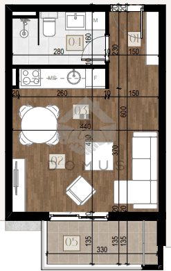 Monolocale di 30 m2 in costruzione, Zelenika, Podgorica - Immagine 4