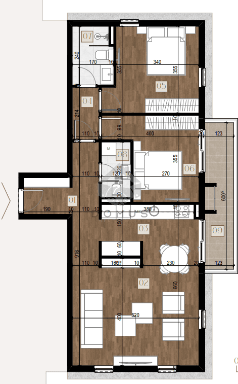 Appartamento con 2 camere di 79 m² in costruzione, Zelenika, Podgorica - Immagine 4