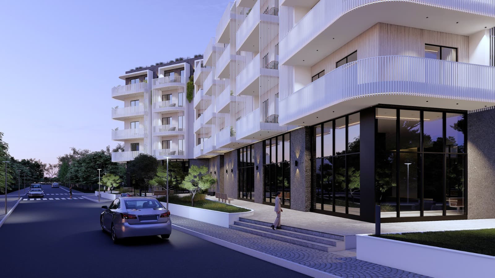 Yüzme Havuzlu Modern Bina - Görsel 5