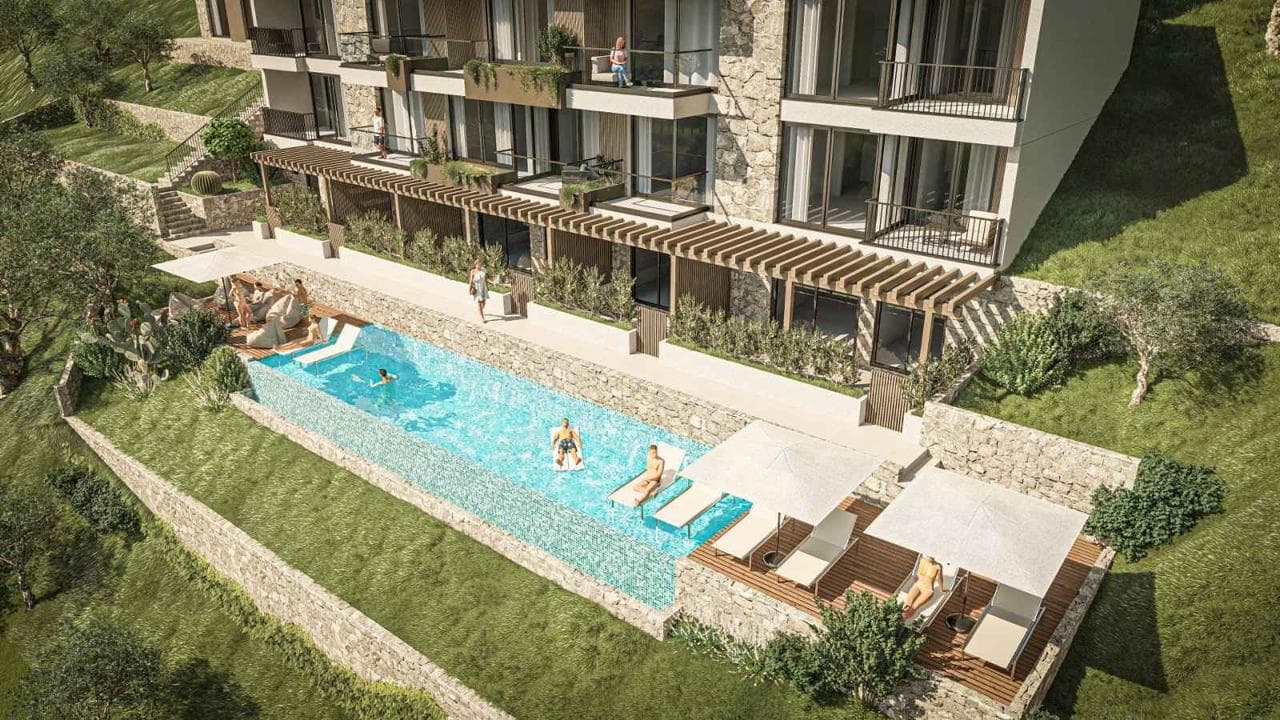 Budva'da Panoramik Deniz Manzaralı Lüks Adriyatik Residanslar - Görsel 2