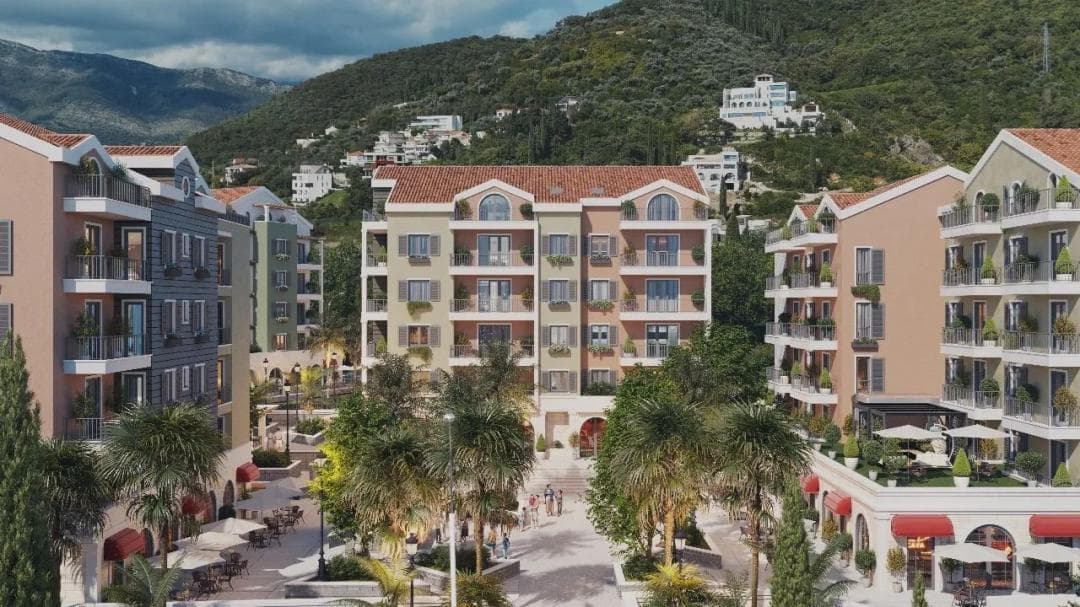 Tivat, Donja Lastva'da Deniz Manzaralı Yeni Daireler
