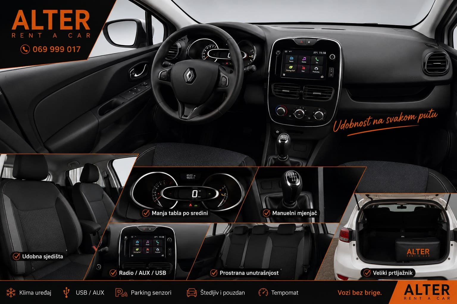 Podgorica'da Kiralık Renault Clio 2018 – dizel, manuel — 2