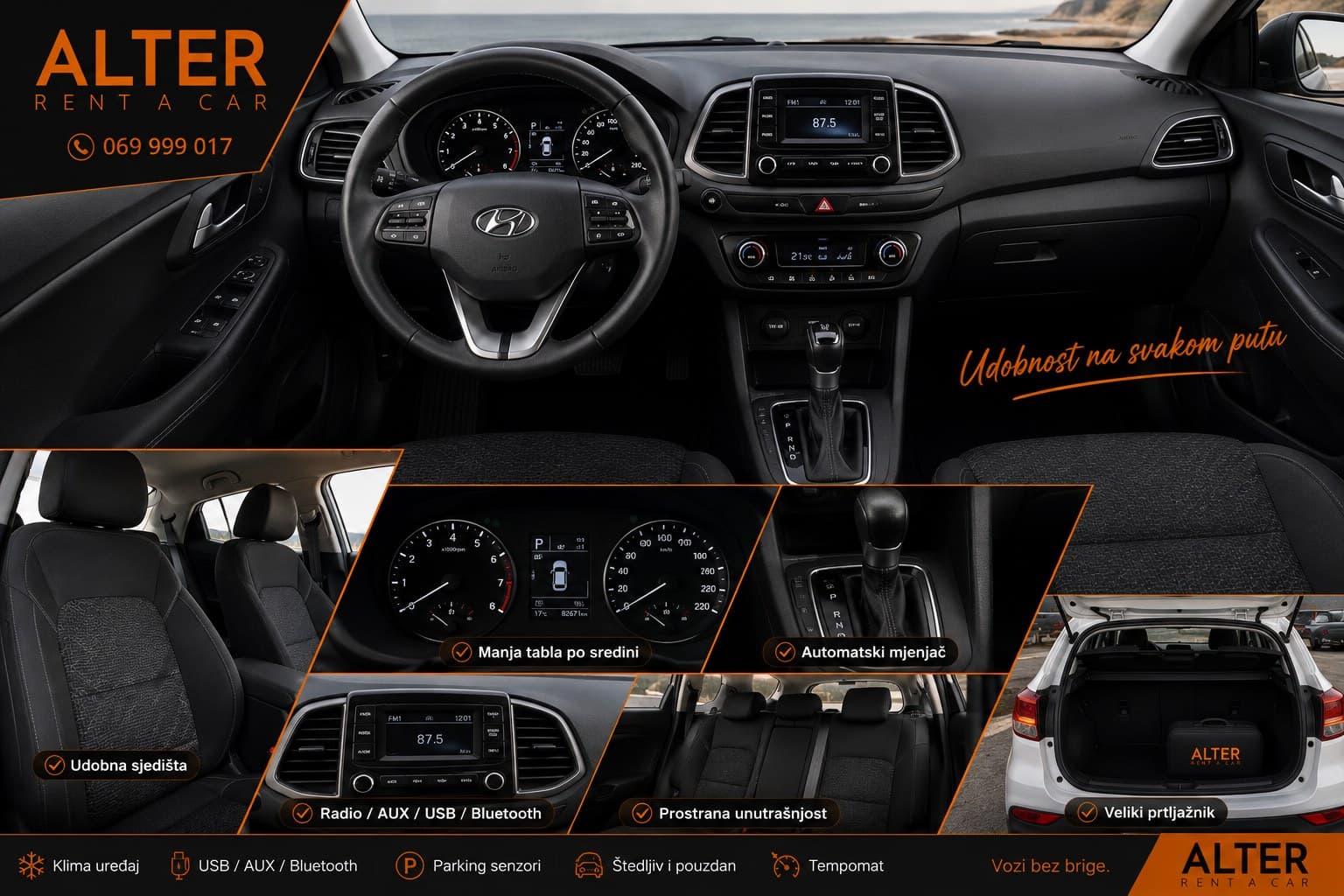 Podgorica'da Kiralık Hyundai i20 2019 – benzinli, otomatik — 2
