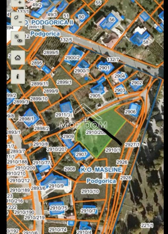Działka budowlana o powierzchni 804 m² na sprzedaż, Masline, Podgorica — 2