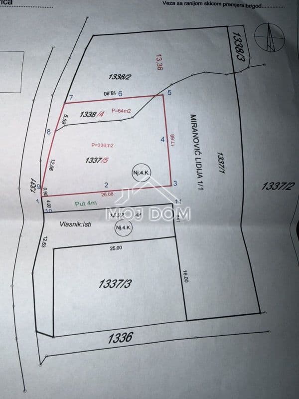 Działka 350 m² na sprzedaż, Donji Kokoti, Podgorica — 2