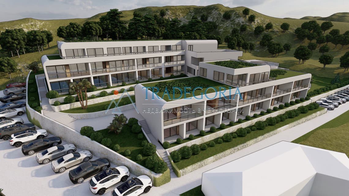 Новая квартира 68,19 м² с балконом и видом на море в Тивате, район Boniči II