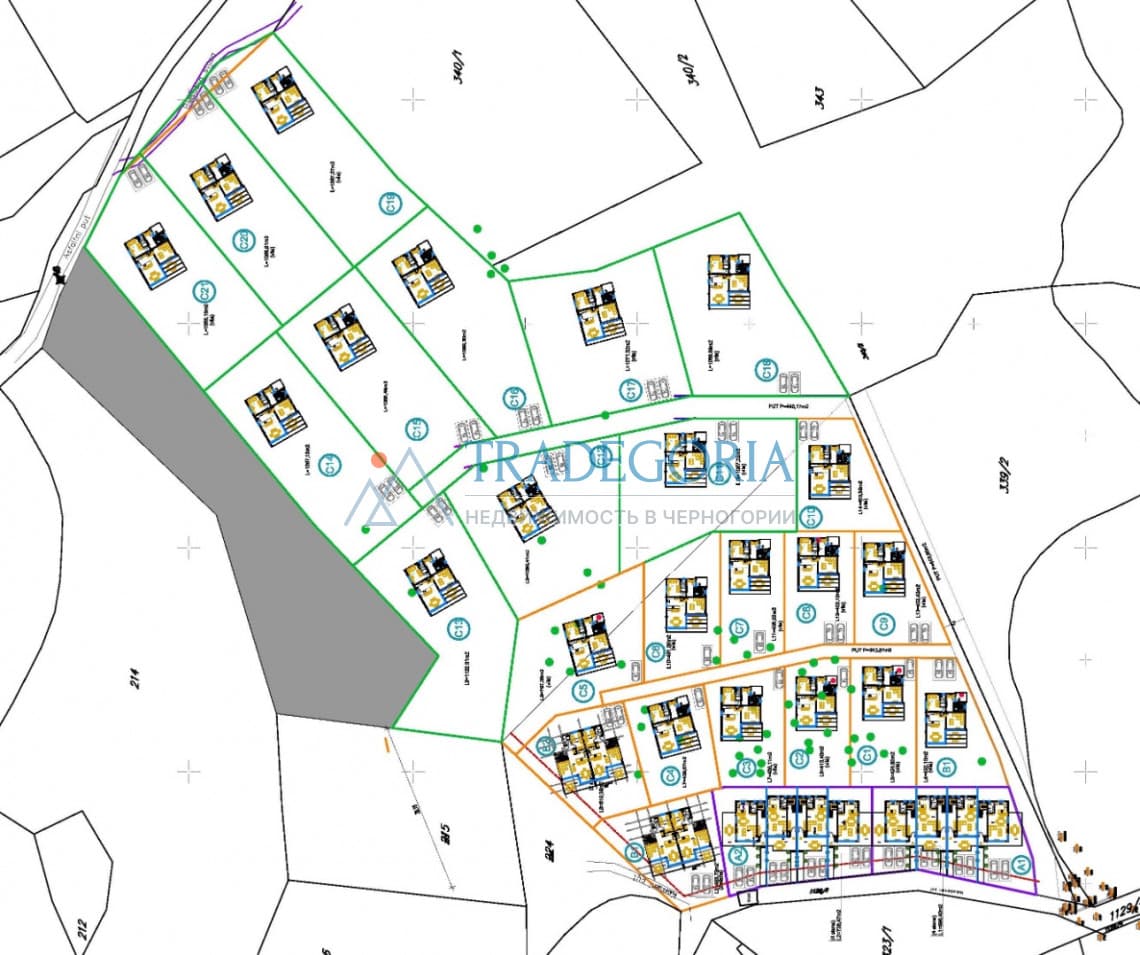 Villas and Townhouses for Sale in a Gated Complex in Tivat — 2
