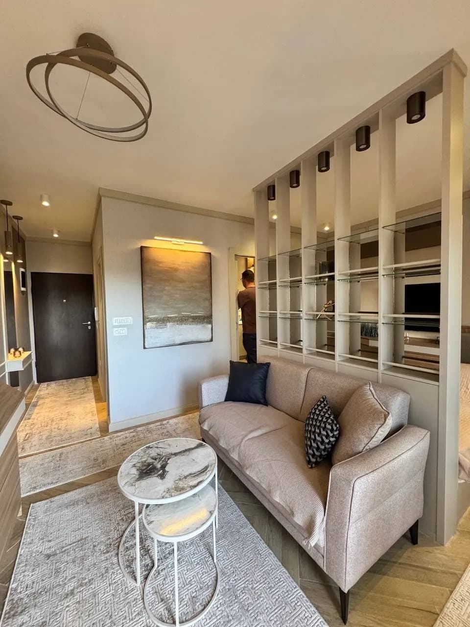 Studio apartmán s výhledem na moře a bazénem v Pržnu, Budva
