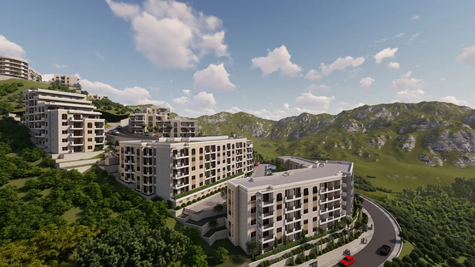 Budva'da Yeni Kompleks İçinde Modern 2+1 Daire